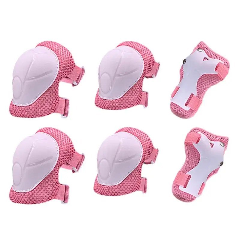 

Skating Protective Gear Kids 6 In 1 KidsCycling Protective Gear Kids Knee Pads And Elbow Pads Wrist Guard Protector For Scooter