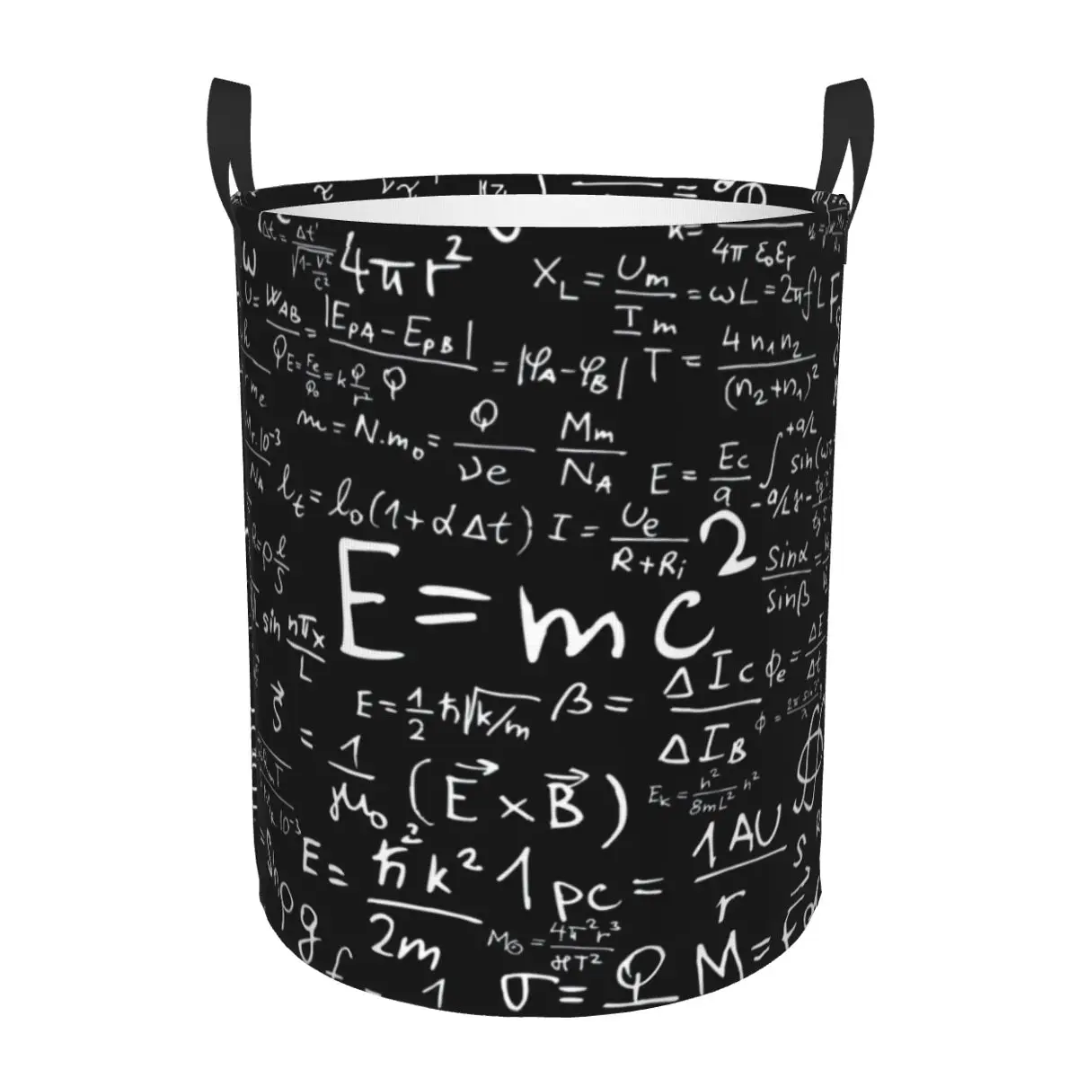 Physics Equations Laundry Basket Collapsible Geek Science Math Clothes Hamper for Nursery Kids Toys Storage Bag