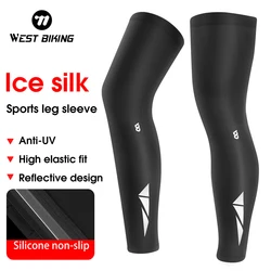 WEST BIKING Bicycle Safety Leg Sleeve Outdoor Sports Mtb Protectors lce Silk Leg Breathable  Road Bike Cover for Unisex Climbing