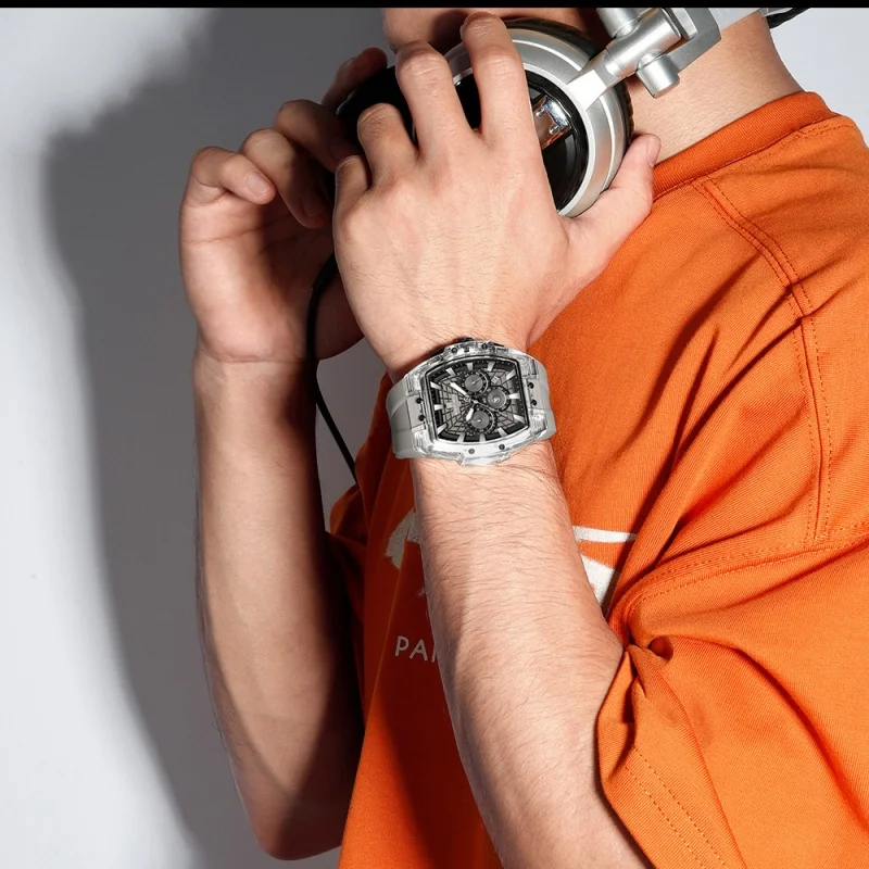 NAVIFORCE High Quality Men Watches Multifunctional Chronograph Luminous Hands 30m Waterproof Silicone Strap Original Man Watch