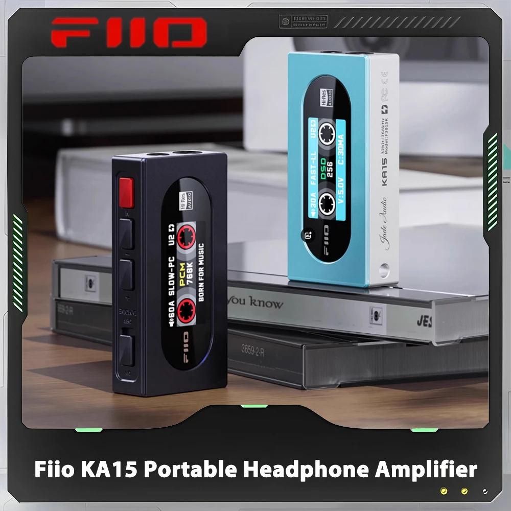 Fiio KA15 Portable Usb Dac Headphone Amplifier Usb Dongle With 3.5mm And 4.4mm Headphone Output Dsd 256 Ps5 Custom