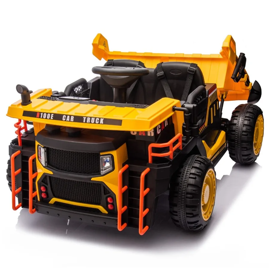 24V Twoseater Ride On coche eléctrico W padres control ancho del asiento 19,69 pulgadas 400W motor Erear dump lightrear reflector USB MP3 Blu