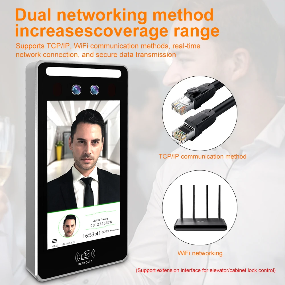 WIFI Biometric Face Recognition Reader Attendance Machine And QRCode Access Control With Palm Print And Could /USB Download Data