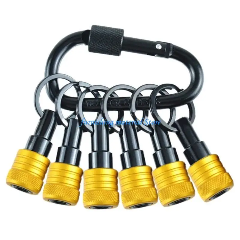 Y5GD 6pcs 1/4inch Hexagonal Shanks Sockets Bit Holders Set Screwdriver Bit Holders Set Multifunction for Easy Storage & Tran