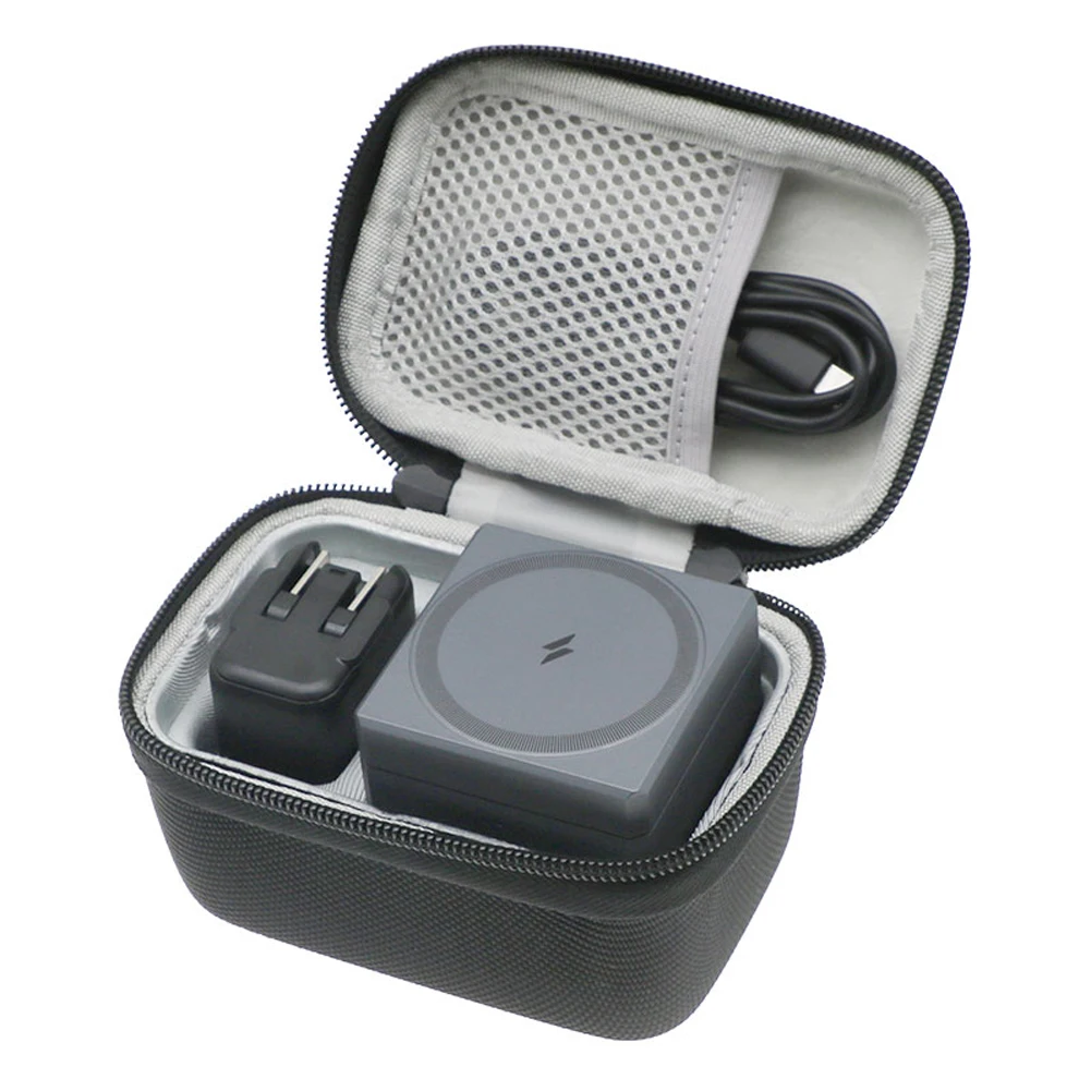 حقيبة حمل صلبة من مادة EVA حقيبة سفر مضادة للصدمات مع جيب شبكي حافظة واقية صلبة لشاحن Anker 3 في 1 Cube MagSafe #3