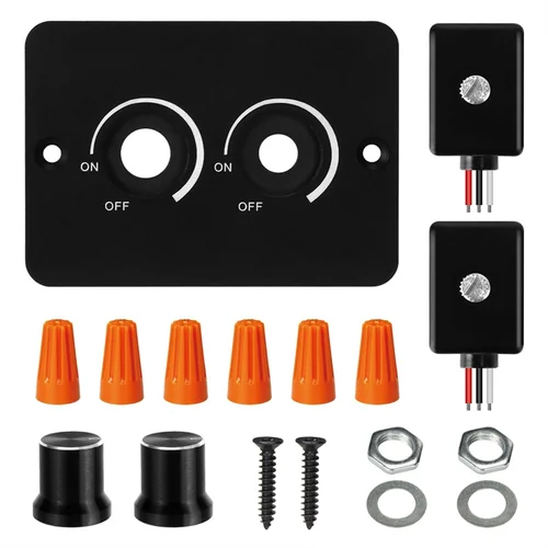 Imagen 2 del producto AB56-para remolques de viaje, furgoneta marina, camiones, interruptor de atenuación LED DC 12V 2 Gang PWM RV