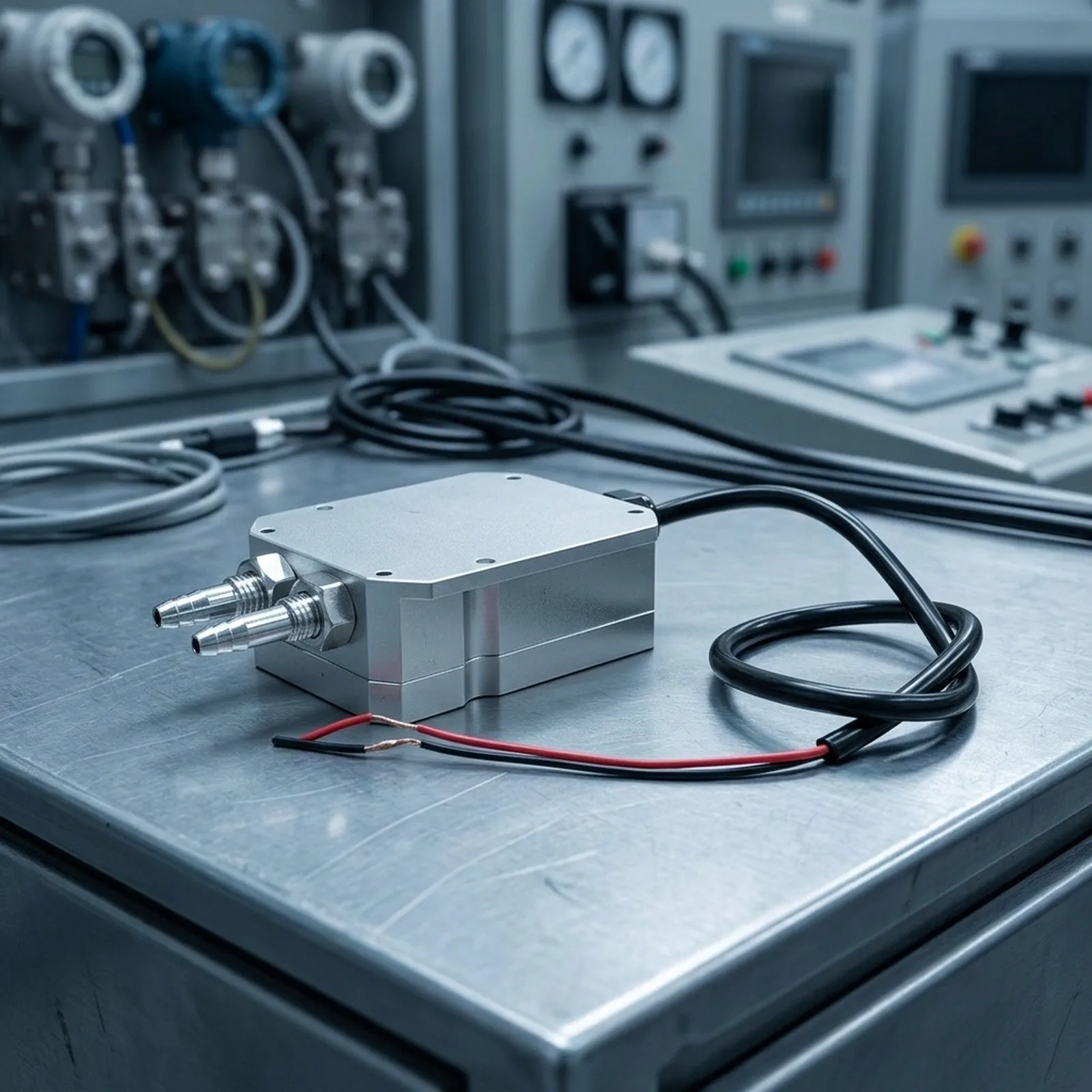 4-20mA Wind Pressure Sensor Differential Pressure With LCD Display 0-10KPa Range For HVAC Industrial Monitoring