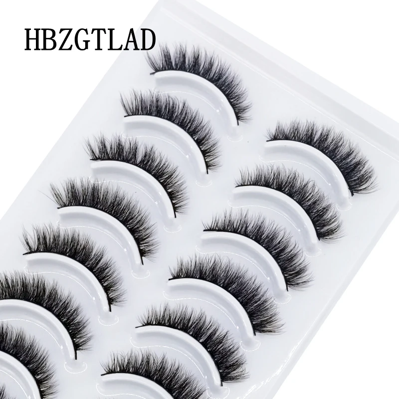HBZGTLAD 10 Paar künstliche Nerz-Falsche Wimpern, natürliches langes Make-up, 3D-Nerzwimpern, Verlängerungswimpern, kurze Nerzwimpern für Schönheit – Detail 16