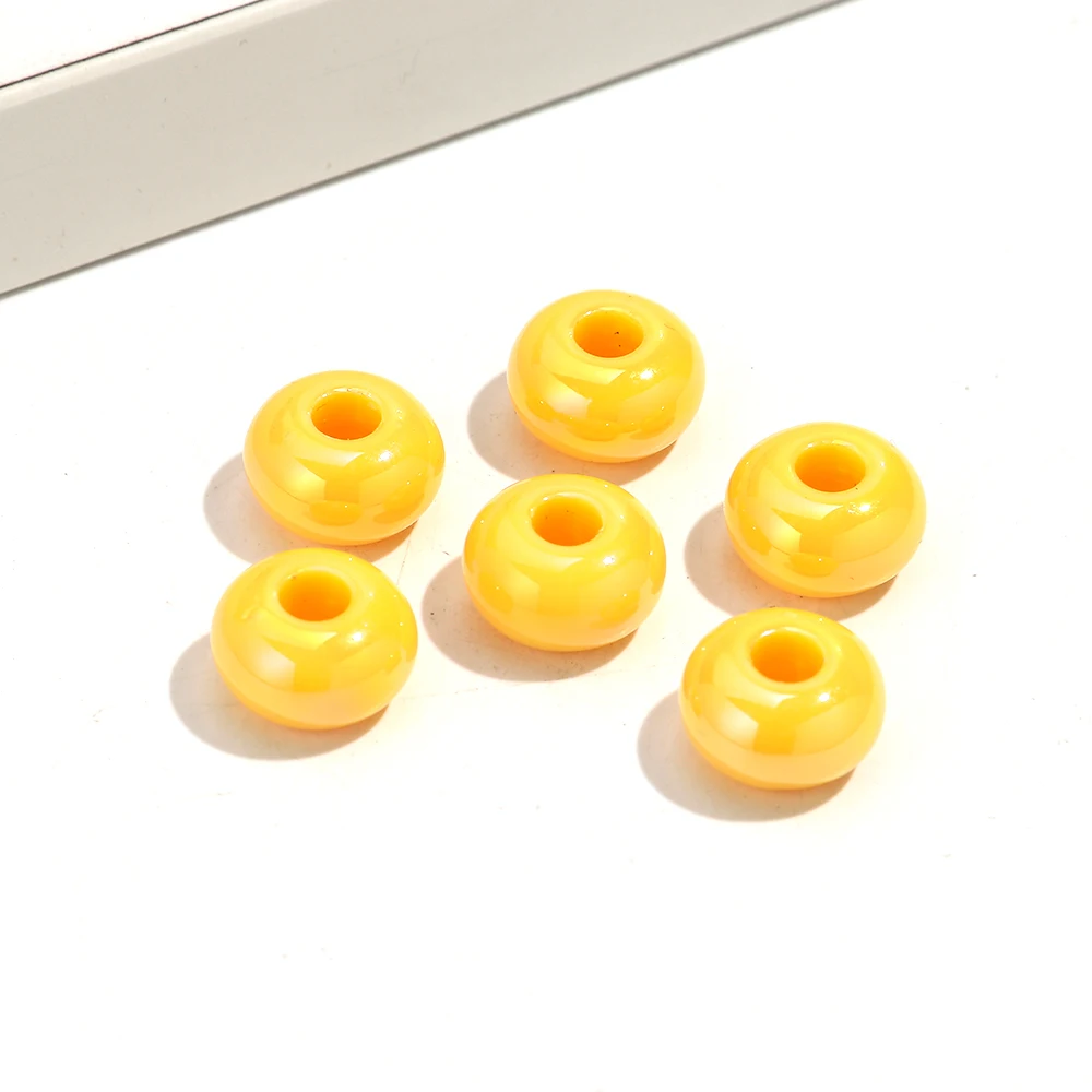 20 stks 14mm AB Effen Kleurrijke Hars Acryl Abacus Losse Spacer Kralen voor Sieraden Maken DIY Armband Ketting Decor accessoires