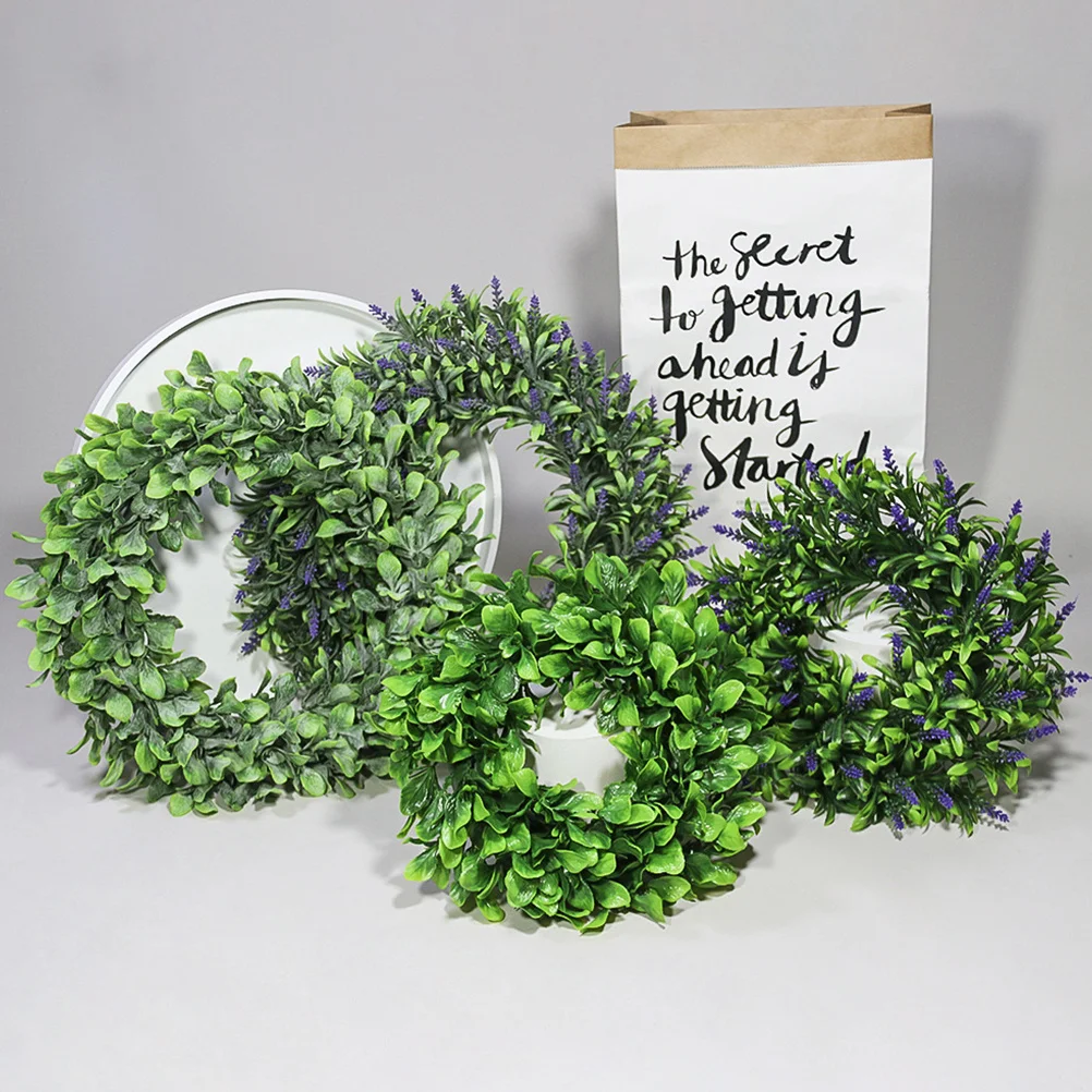 

Simulation Lavender Wreath Decor Long Time Use Wall Hanging Garland Door Decor Unique Design Unforgettable
