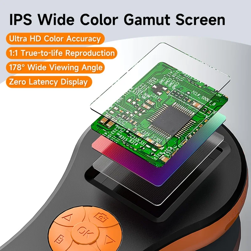 المكبر الرقمي 2MP فيديو مجهر محمول 2.0 ''شاشة 8 المصابيح مع عدسة مكبرة لنظام التشغيل Windows/Mac 32B TF بطاقة للخيار