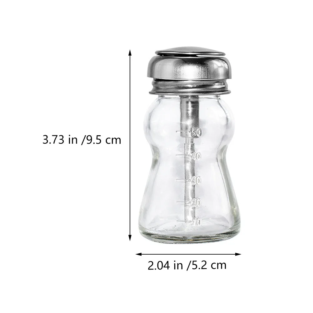 

2Pcs Nail Polish Remover Bottle Transparent Glass Storage Container for Makeup Remover Cosmetics Liquid Dispensing