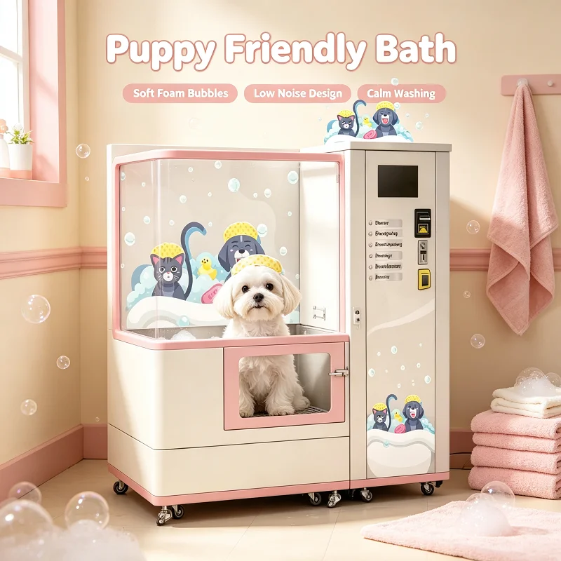 Compact Dog Cat Washing Station 2026 Self Service Shampoo Conditioner System with Dryer