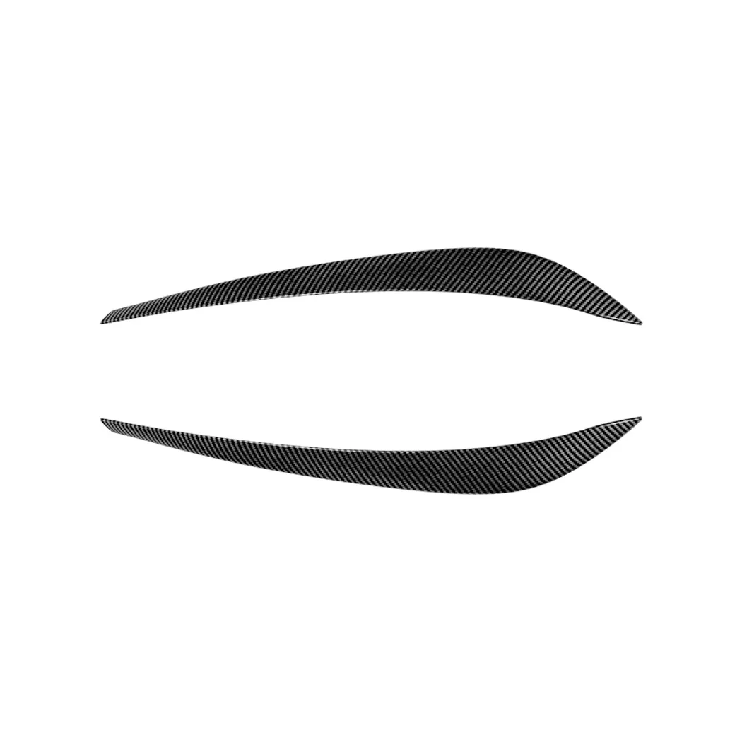 Headlight Eyebrows Stickers for Hyundai For Elantra 2016-2018 ABS Front Trim Covers Piano Black Carbon Texture