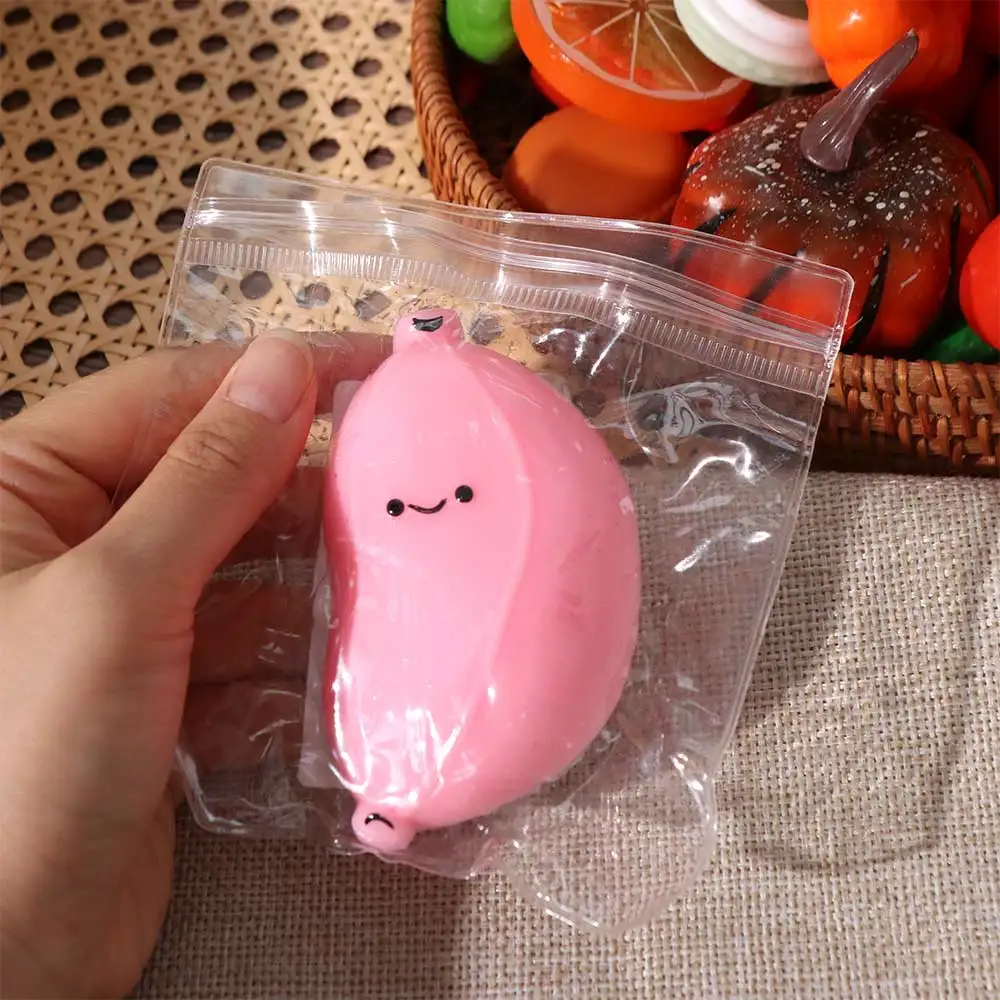 Creative Lovely Simulation Banana Squeeze Soft Pink Super Elastic Fruit Super Soft Elastic Slow Rebound Fruit Office Workers