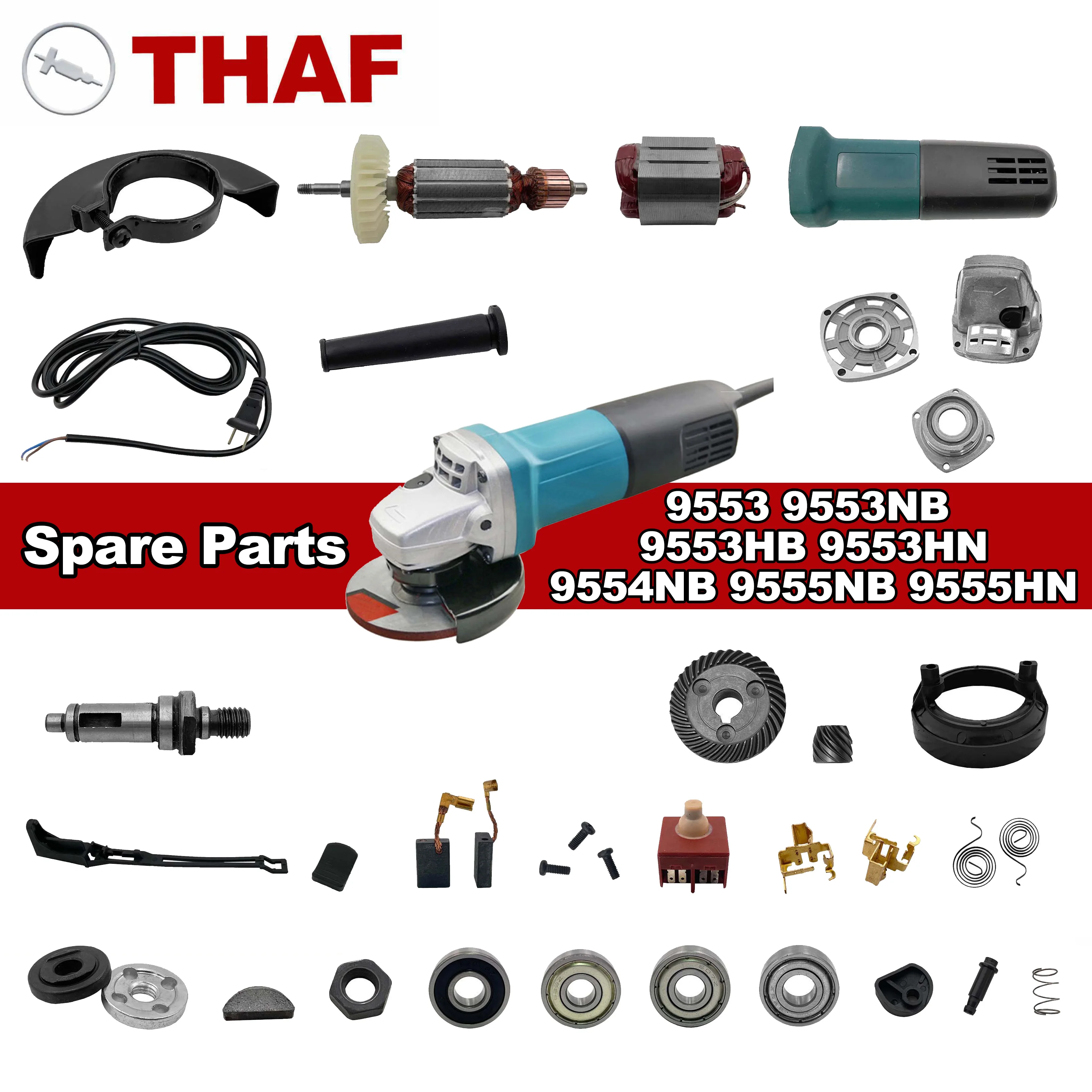 Replacement Spare Parts Power Tool Part Accessories For MAKITA Angle Grinder 9553 9553NB 9553HB 9553HN 9554NB 9555NB 9555HN