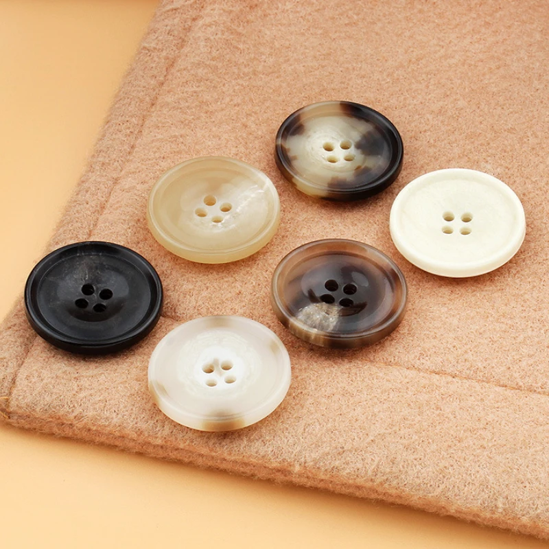 15/18/20/23/25mm Resin Button Four Eye Button for Crafts Wedding Decor Suit Jacket Coat Windbreaker Cardigan Sewing Accessories