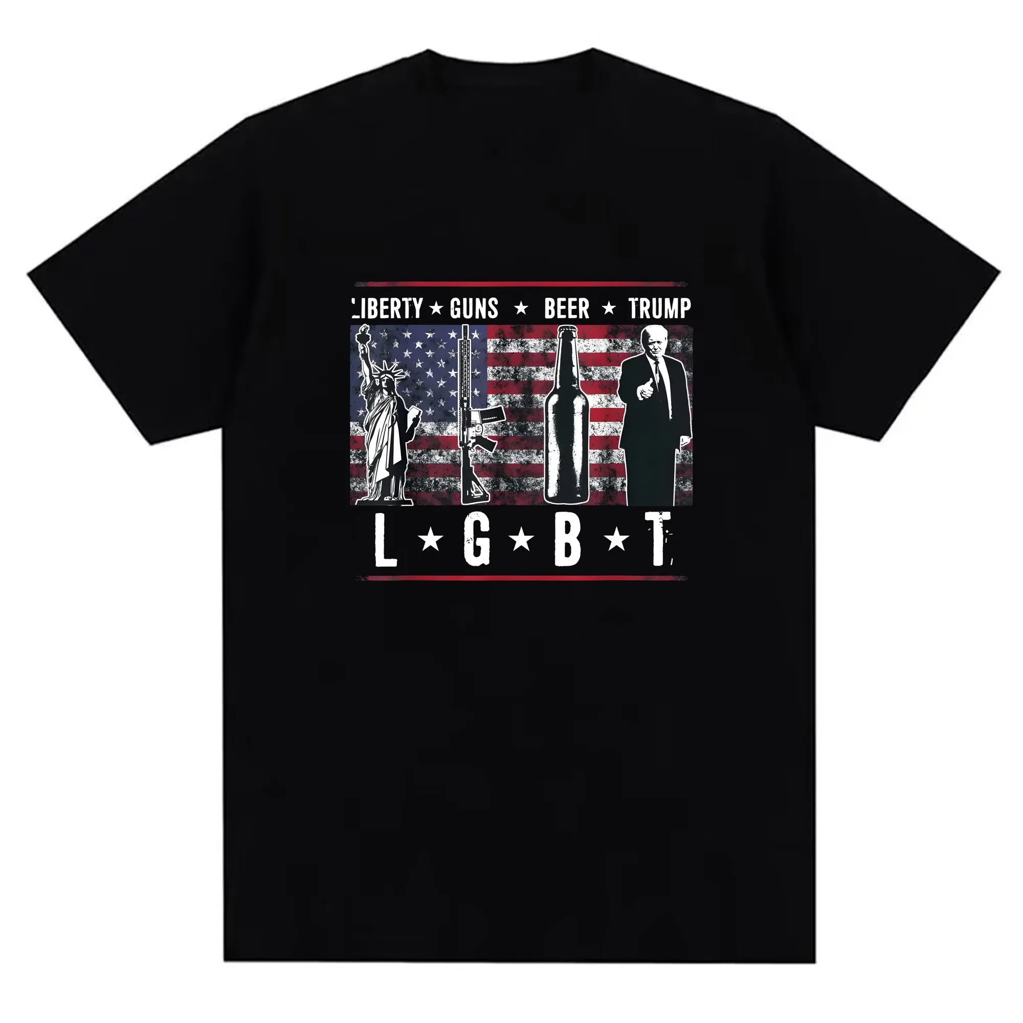 جديد وصول أزياء الرجال الجرافيك طباعة قصيرة الأكمام تي شيرت لينة القطن أنيق بندقية البيرة ملصق تصميم مريح عارضة ارتداء #3