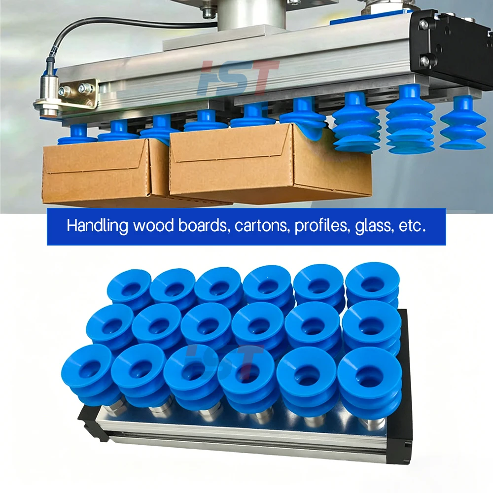HST Integrated Vacuum Sponge Suction Cup System Heavy Duty Palletizing Gripper for Steel Plate Wood Board Stone Cardboard