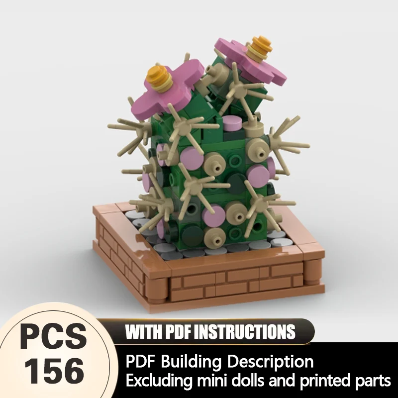 

Creators Animal Series Model MOC Building Bricks Flowering Cactus Modular Technology Gifts Holiday Assemble Children Toys Suit