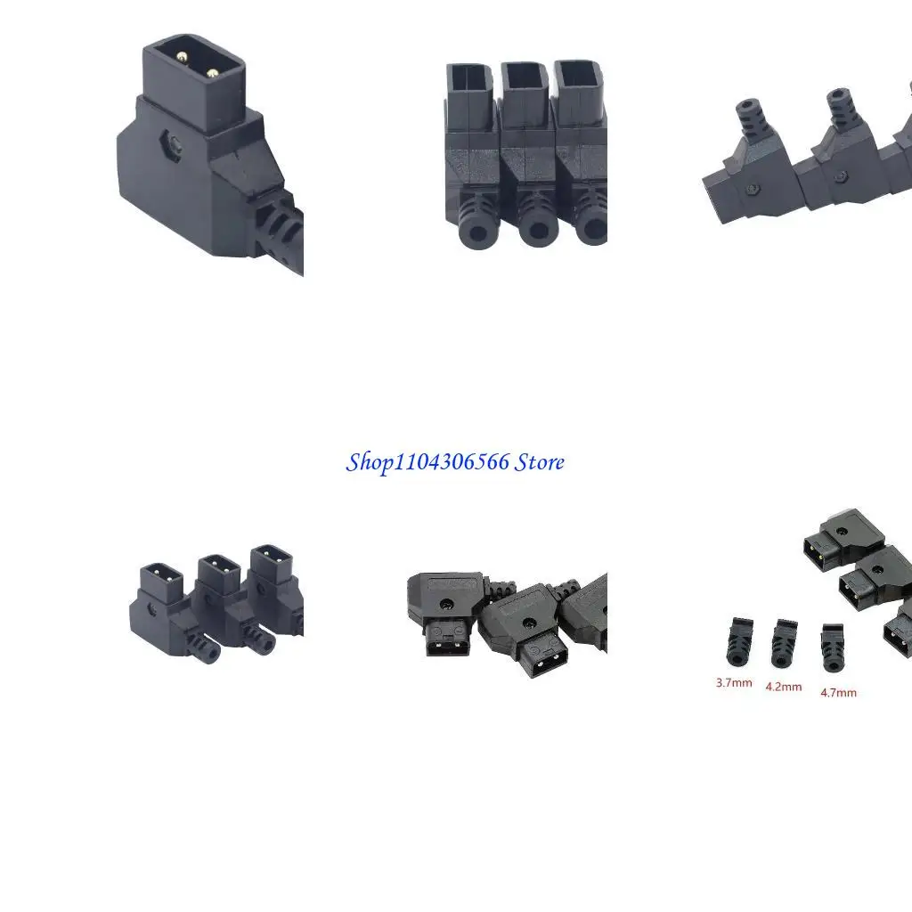 

02DD D-tap B Port V Port Battery with Clip Welding Male Gold-plated Pin Power Plug