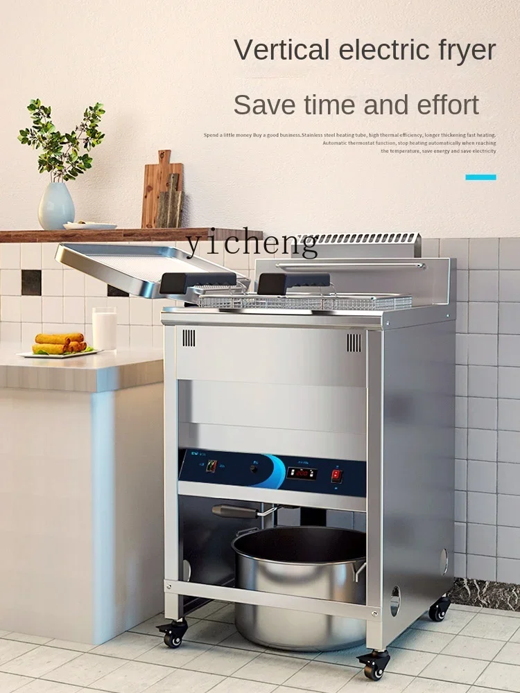Commercial Potato Chip Pot Electric Fryer Single Cylinder Double Cylinder Fryer French Fries FritterC11