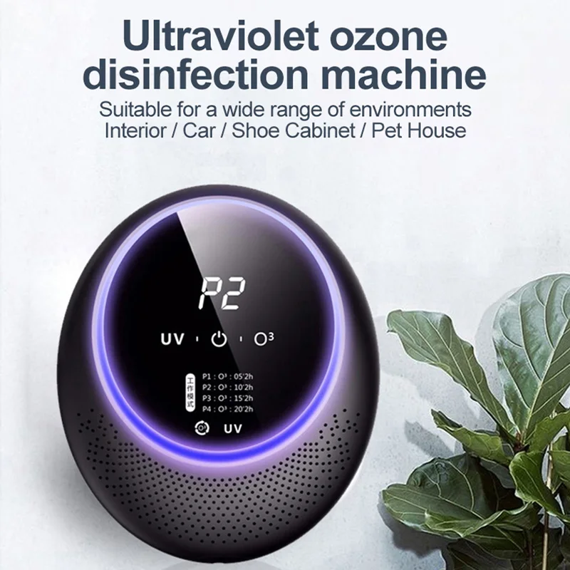 Ultraviolet Ozone Generator O₃ Smart Air Purifier Pet Odor Remover UV Light Disinfect Machine Odor Ellminator for Toilet/House