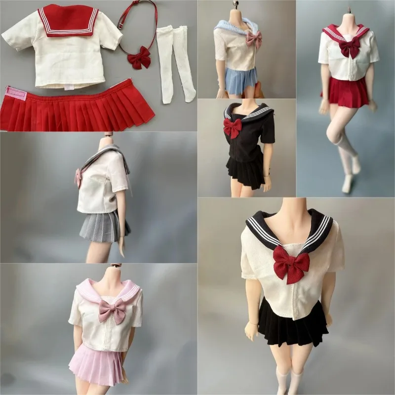 1/6 Scale Action Figure JK School Uniform Sailor Pleated Skirt Clothes Model Fit 12in Female Soldier Tbl S10D Body Prop Decor