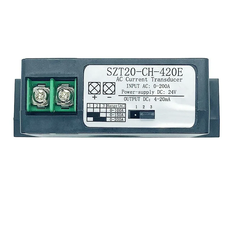 SZT20-CH-420E  AC Current Transmitter Output Analog Current Signal Isolation Hall Sensor AC 0-100/150/200A output DC4-20mA