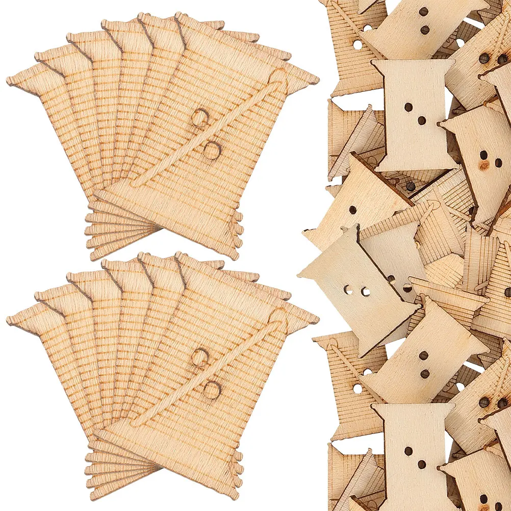 

100pcs WoodenThreadWindingBoards FlossStorage Organizer CrochetBallWinder SewingCraft Travel YarnBobbins Embroidery