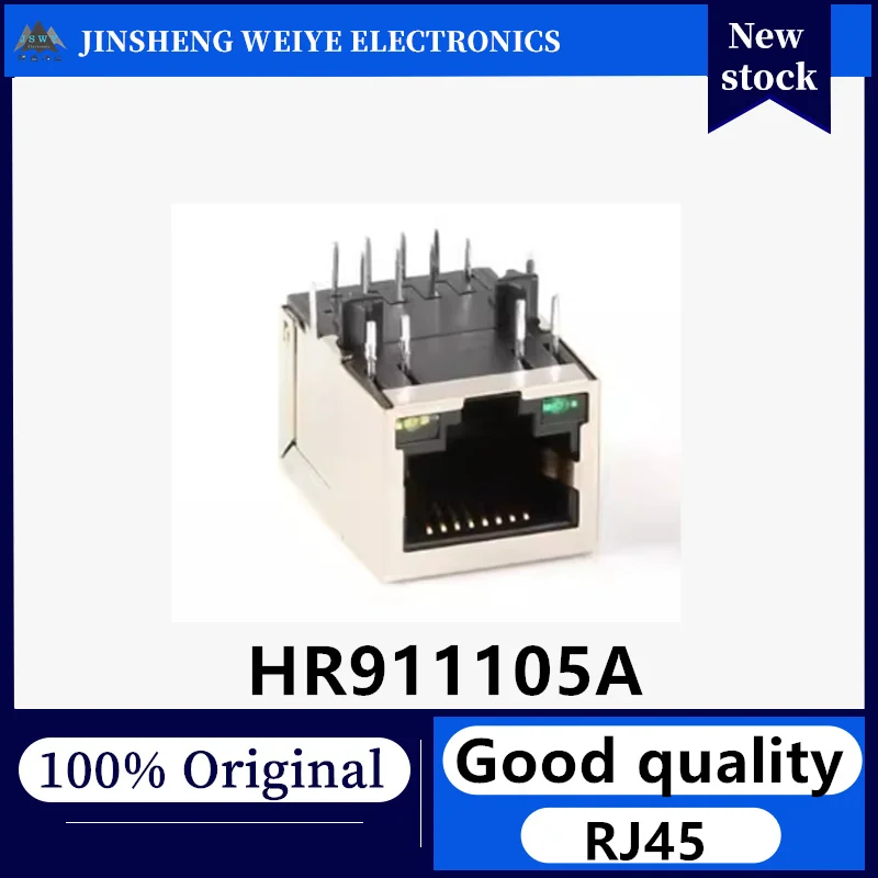 (5/20 pieces) Original HR911105A RJ45 socket with LED light network isolation transformer, filter. In stock.