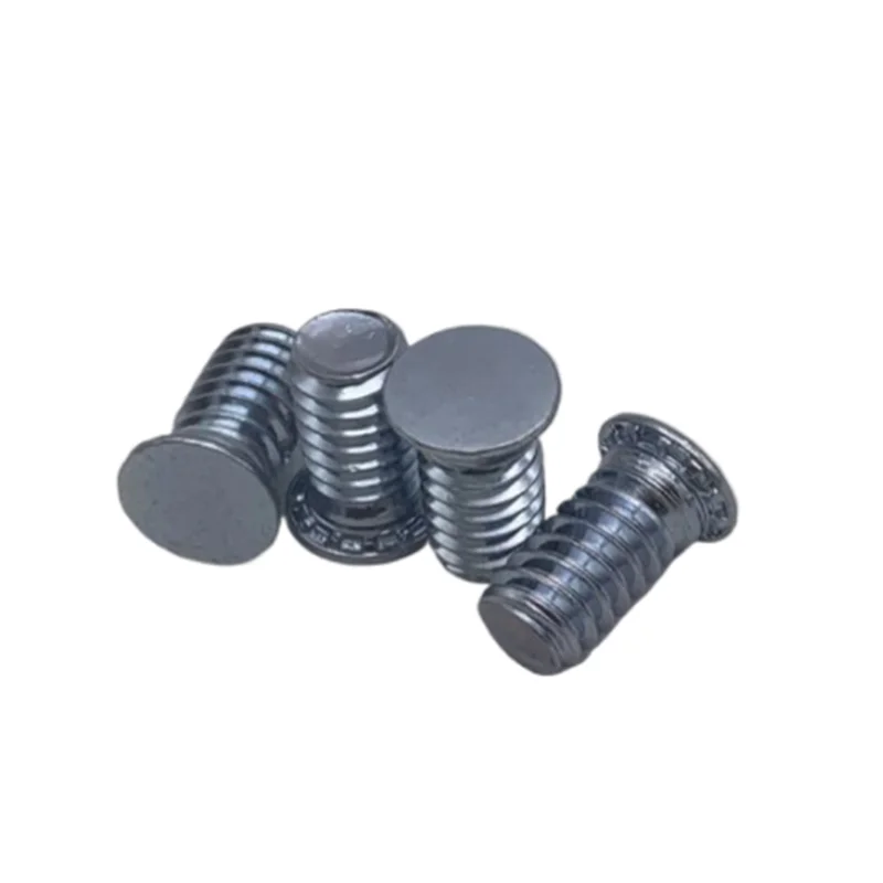 FH-256  Self-Clinching Threaded Studs Round Head Fasteners for Metal Sheets Panels Inch Feigned Crimped Cabinet Flush Screws Pin