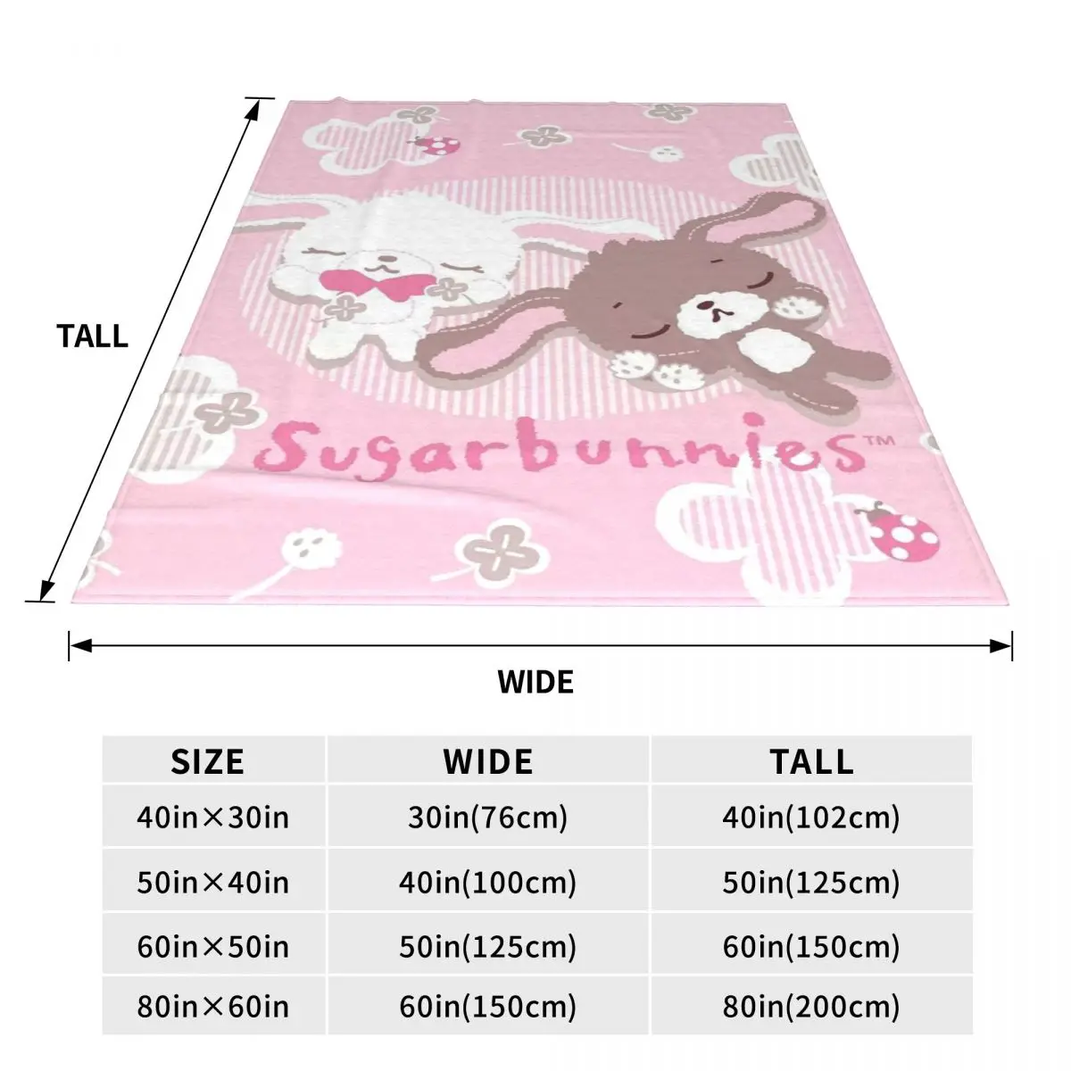 Sugarbunnies Blankets Flannel Multi-function Throw Blankets Sofa Throw Blanket For Home Bedroom Office Throws Bedspread Quilt