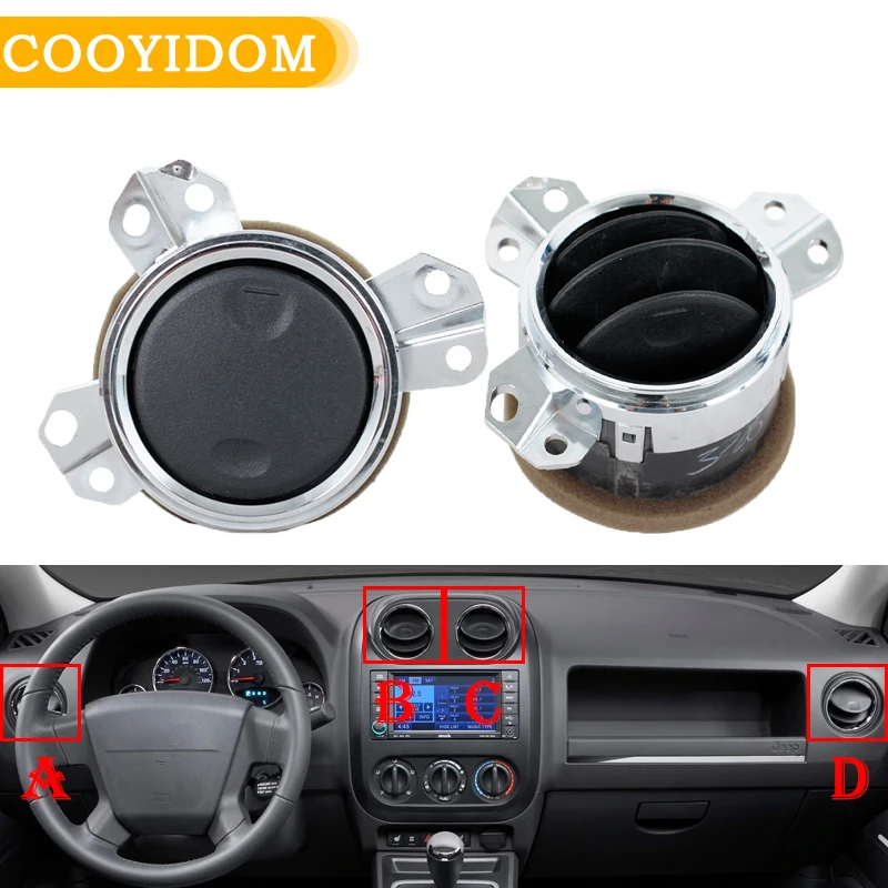 For Jeep Compass Patriot 2009 2010 2011 2012 2013 2014 1JW471DVAD 1JW481DVAD Front Dash Air Vent Outle Conditioning Vent Grille