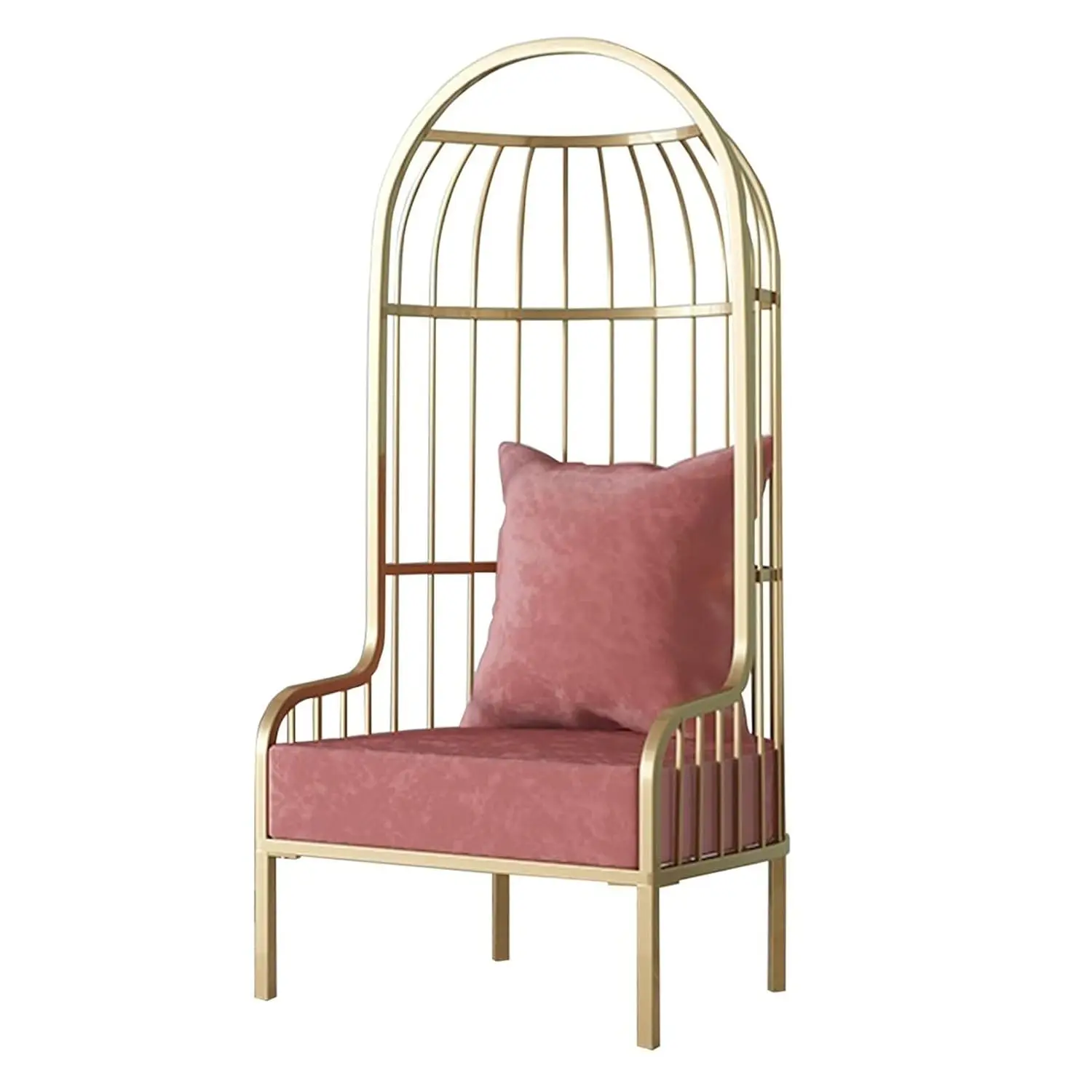 

Одиночный диван из кованого железа, диван-кресло с имитацией птичьей клетки, подходит для гостиной, кафе, виллы, студии и т. д. (Цвет, индивидуальный заказ