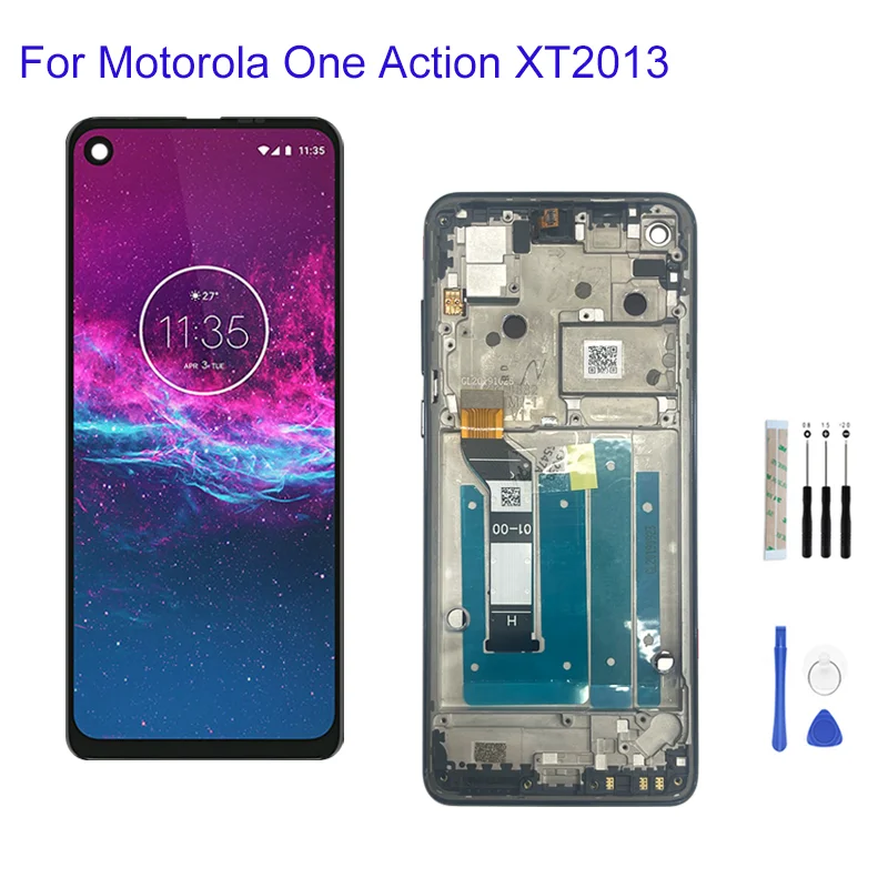 

6.3" For Motorola Moto One Action XT2013 LCD Display Touch Screen Digitizer With Frame Full Assembly Repalcement Parts