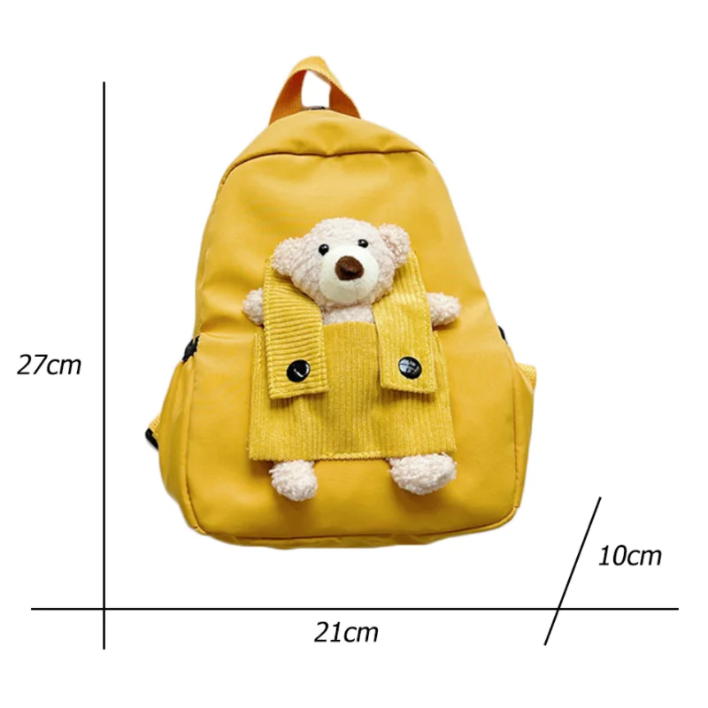 Children School Bags Cartoon Cute Bear Nylon Toddler Kids Backpack Kindergarten Boys Girls Mini Book Bag Holiday Gifts New