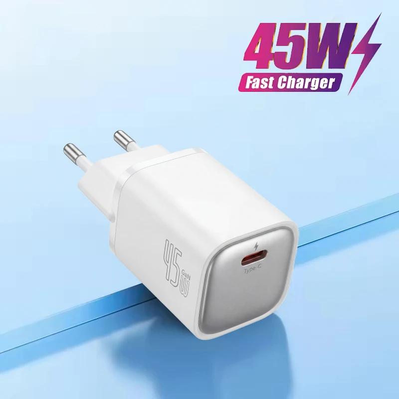 

Зарядное устройство PD 45W GaN USB-C для телефона, сверхбыстрая зарядка Type-C для Samsung S26, для iPhone 17 Pro