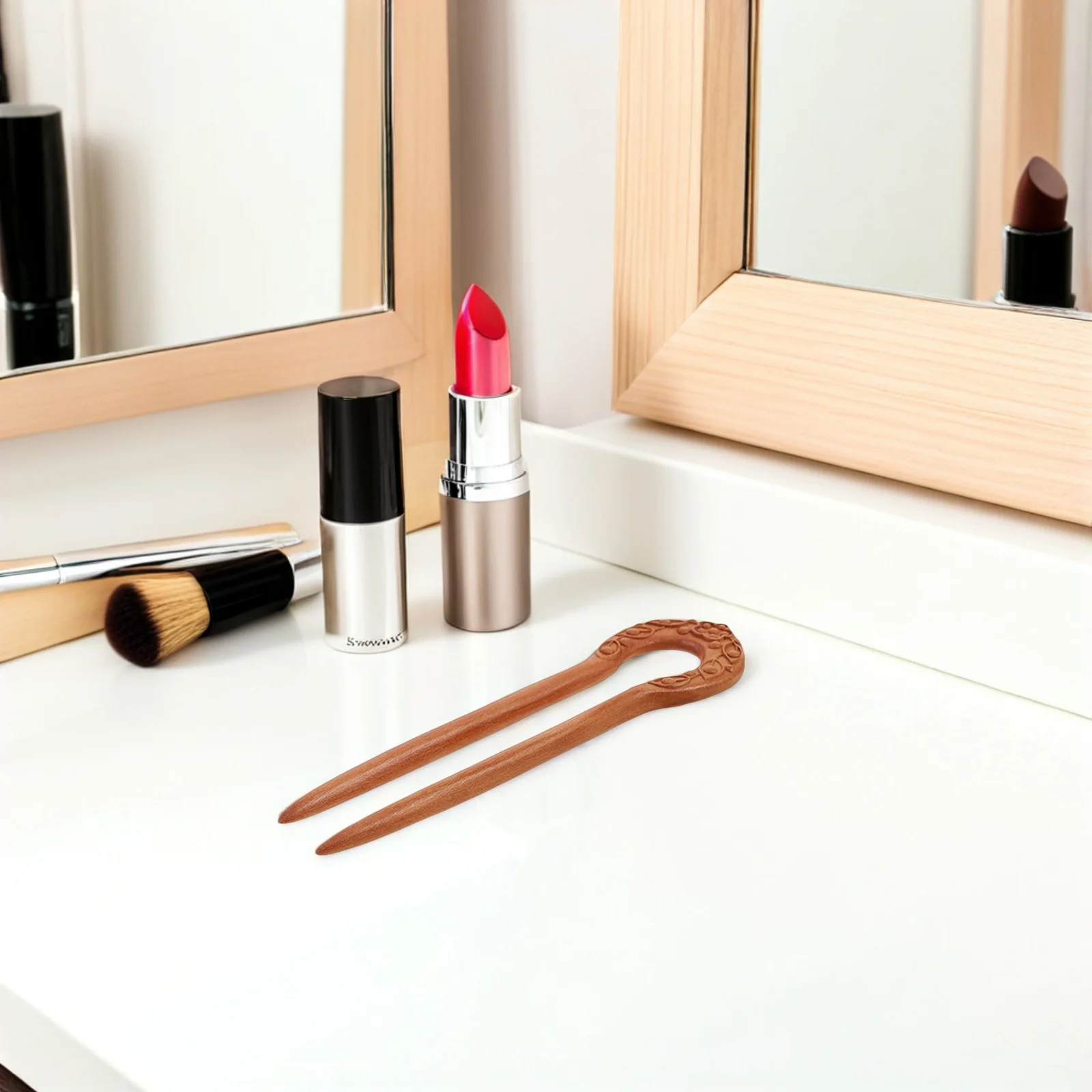 

Chinese Traditional Hair Stick U Shaped Wood Hair Fork Vintage Ancient Style Hairpin Updo Chignon Accessories for Women