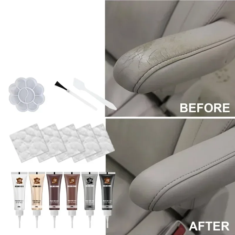 20ml Home Car Leather Care Kit Liquid Leather Skin Refurbish Repair Gel Auto Seat Sofa Coats Holes Scratch Cracks Restoration