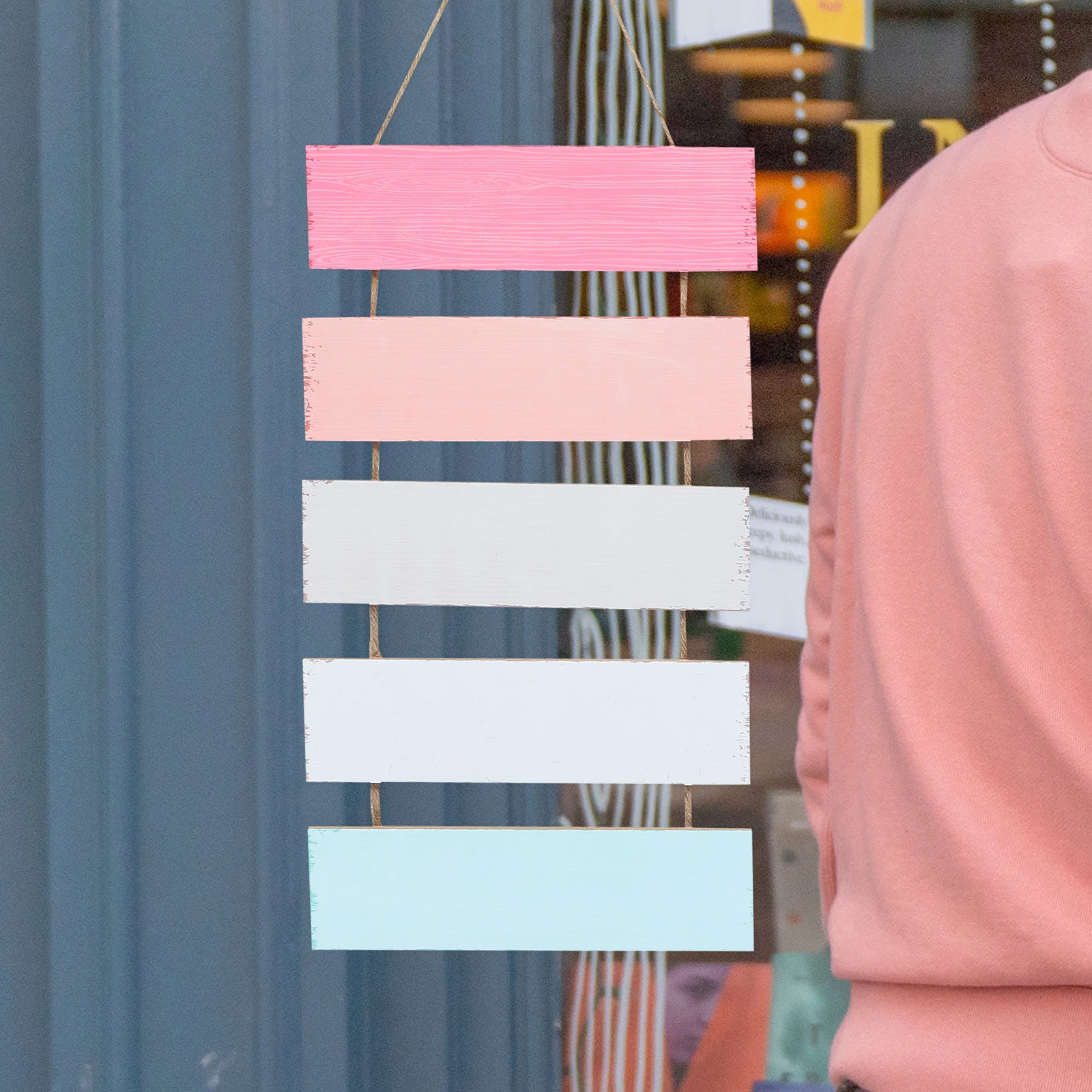 1Set Mini Chalkboard Signs Hanging Memo Board Creative Blank Plaque for Home Restaurant Display Hanging Chalk Board