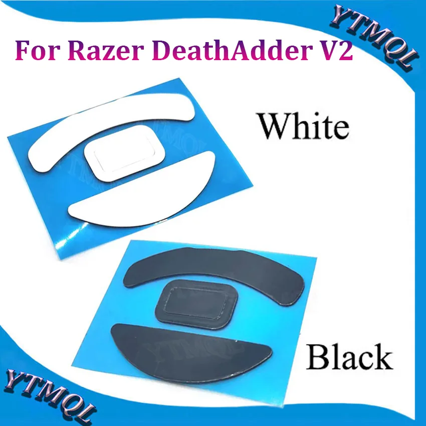 2-10set Mouse Feet Skates Pads For Razer  DeathAdder V2 wireless Mouse White Black Anti skid sticker replacement connector