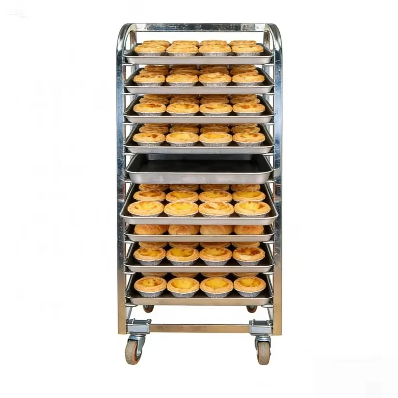 Stainless Steel Cooling Rack Trolley Multi-Tier 600x400 mm Baking Tray Trolley Bakery Shelves Bun Pan Rack Cart