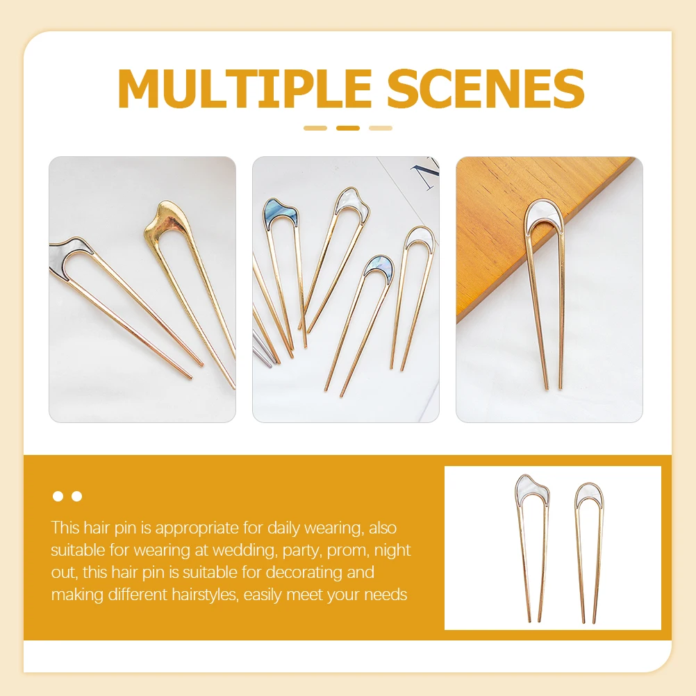 

2pcs Pin Bun Stick for Women Vintage Style Chinese Hair Accessories Decorative Hair Stick Pin Long Durable Styling Tool Party