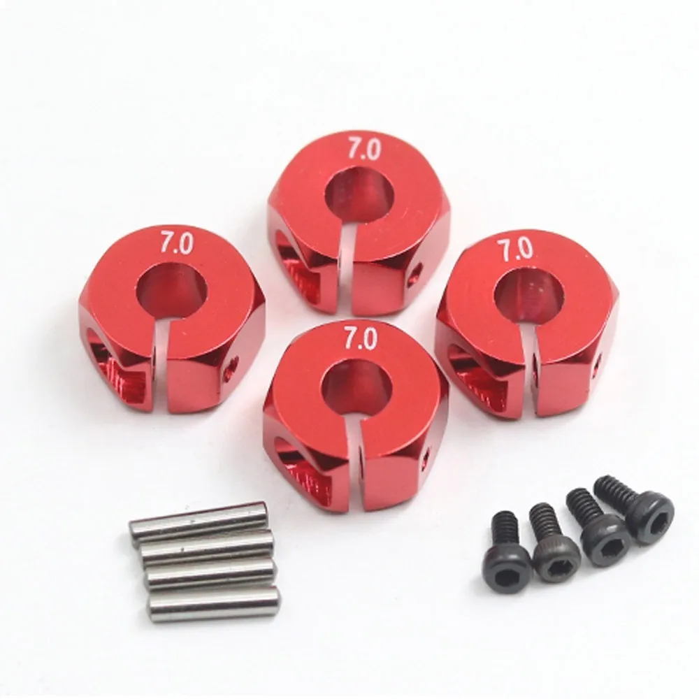 4pcs Wheel Hex Drive Hubs 6 7 mm with Pins Screws Crawler Wheel Parts Aluminum Multiple Color for HSP HPI Tamiya
