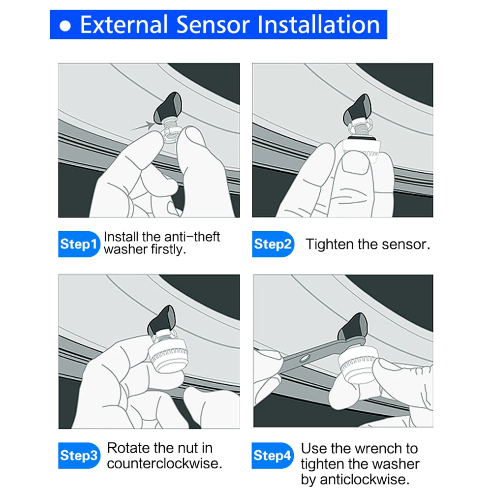 Motorcycle TPMS Motor Tire Pressure Tyre Temperature Monitoring Alarm System With 2 External Sensors Magnetic USB Quick Charging