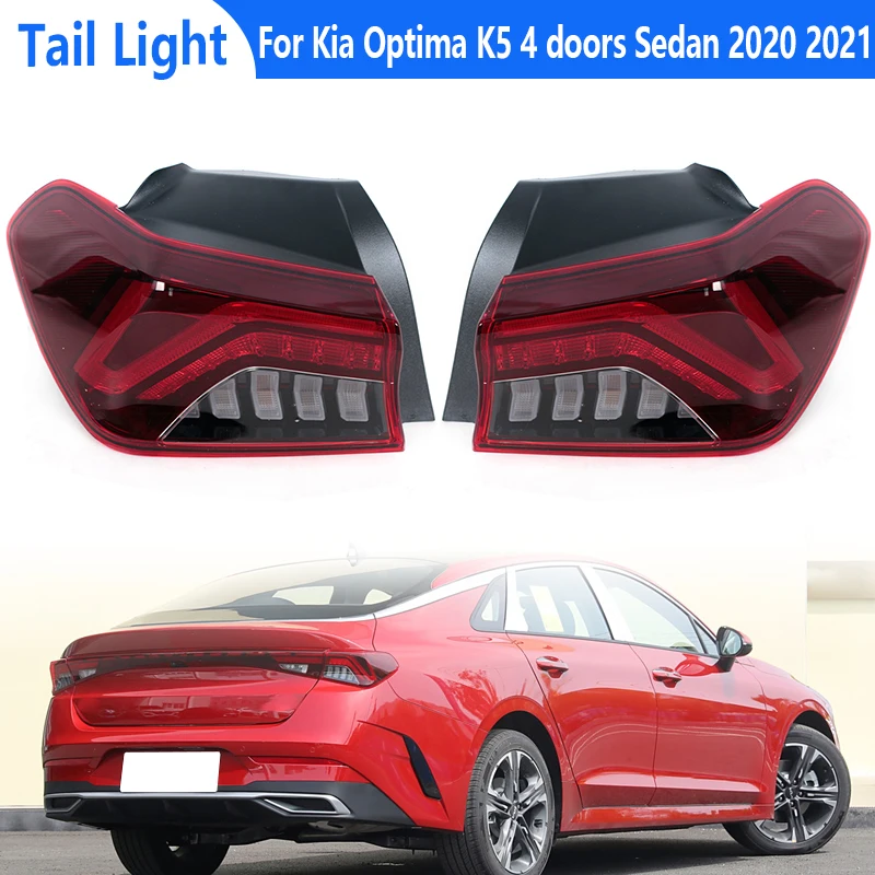 Tail Light For Kia Optima K5 4-Doors Sedan 2020 2021 Rear LED Turn Signal Light Stop Brake Lamp Driving Lamp Car Accessories