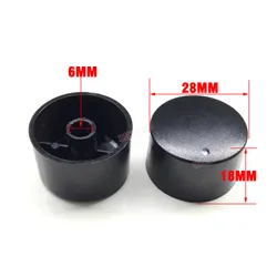 2pc Amplifier Knob 28x18mm Inner Hole 6mm DIY Plastics Home Audio Power Volume Control Switch 28mm