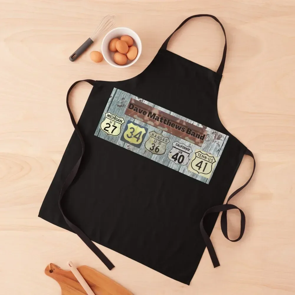 

Dave Matthews Band Numbered Song Titles Rusted Metal Road Signs Apron Woman Work japanese style Apron