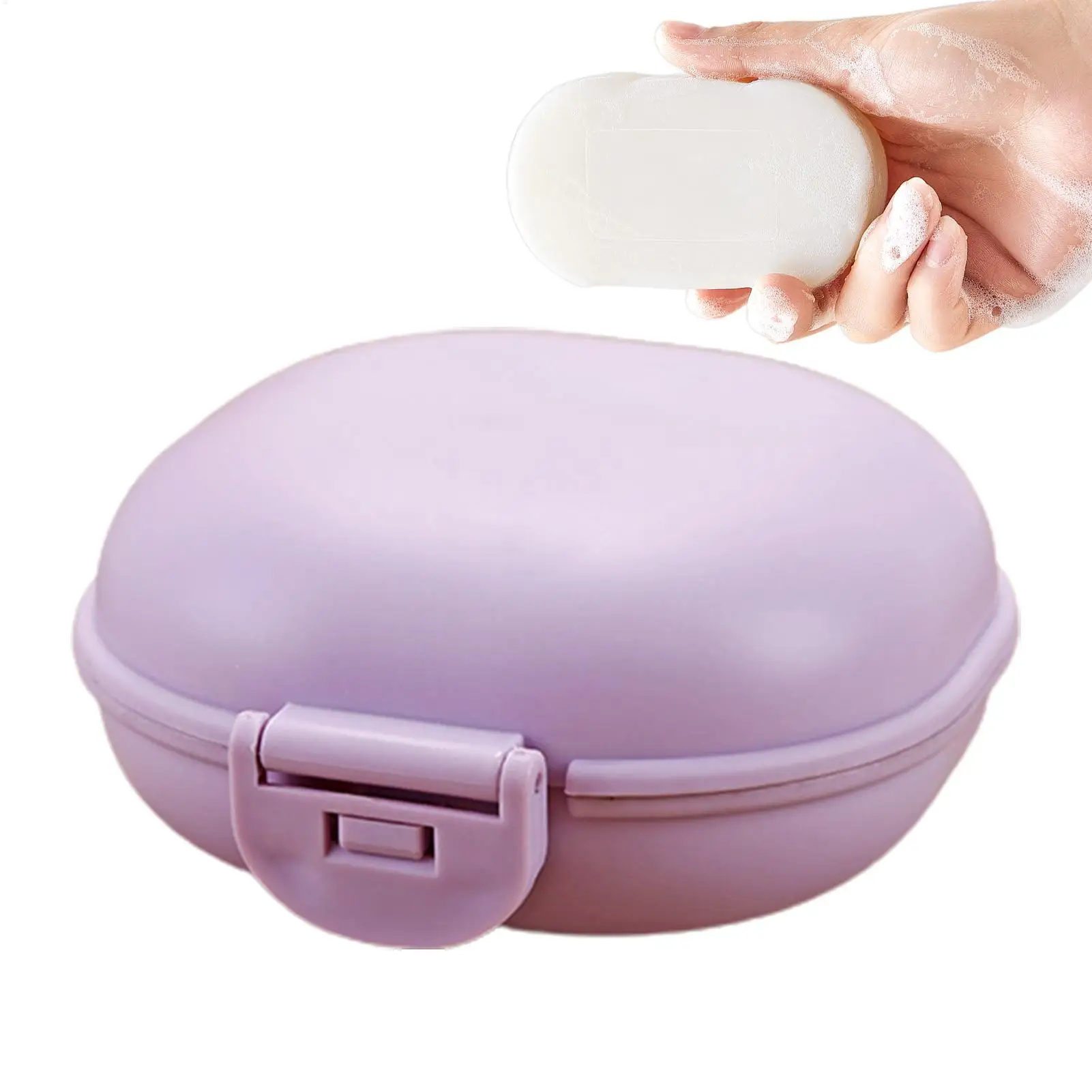 Household Draining Soap Box with Lid Shampoo Bar Container Box Portable Travel Soap Tray for Bathroom Shower Traveling